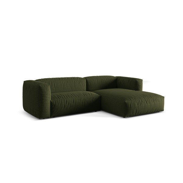 Modulinė kampinė sofa žalios spalvos (su dešiniuoju kampu) Martina – Micadoni Home-image-3