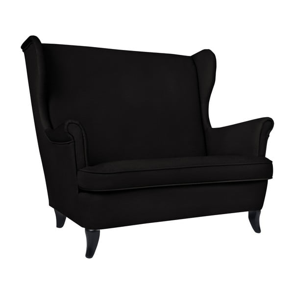 Juoda dvivietė sofa "Micadoni Home Pirla