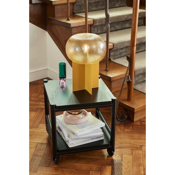 Iš ąžuolo masyvo vežimėlis ant ratukų 40x40 cm Norm – Hübsch-image-1