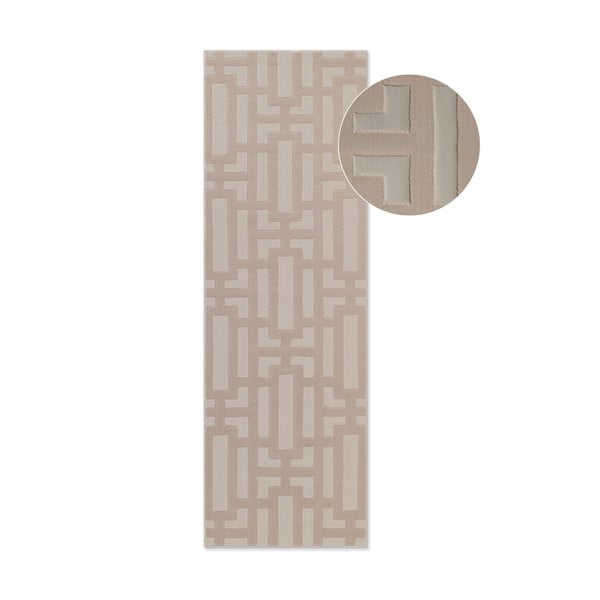 Kilimas smėlio spalvos 80x240 cm Perles Onyx – Elle Decoration