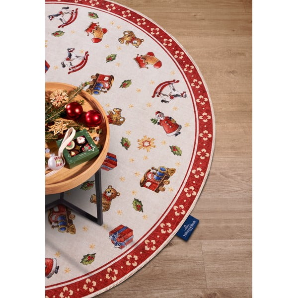 Apvalios formos kilimas raudonos spalvos su Kalėdų motyvu ø 150 cm Red Christmas – Villeroy&Boch-image-3