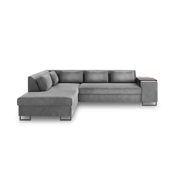 "Cosmopolitan Design" San Diego pilka sofa lova, kairysis kampas