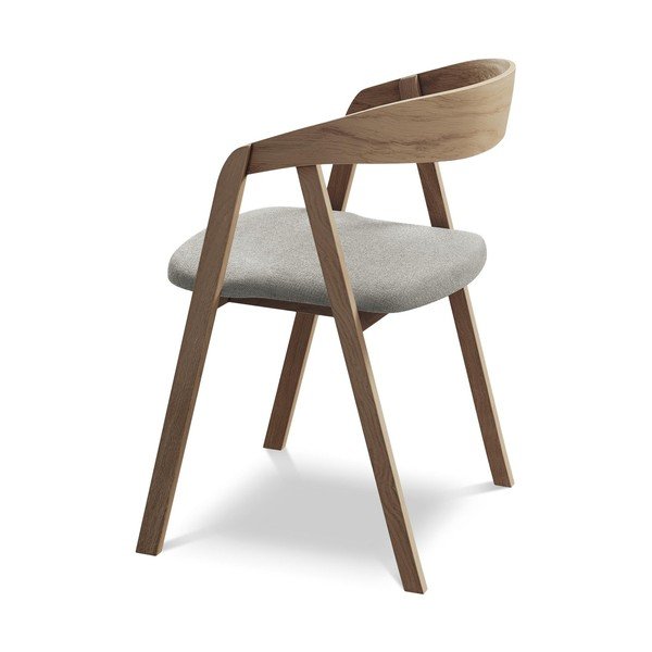 Šviesiai pilkos spalvos iš medienos masyvo valgomojo kėdė Erika – Makamii-image-3