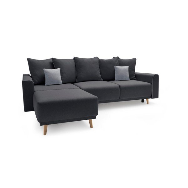 Tamsiai pilka "Bobochic Paris Mola" sofa-lova, kairysis kampas-image-2