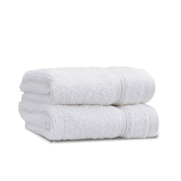 Baltos spalvos iš frote audinio iš medvilnės rankšluosčiai 2 vnt. 30x30 cm Zero Twist – Catherine Lansfield