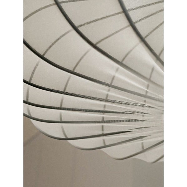Baltos spalvos kabantis šviestuvas ø 52 cm su tekstiliniu gaubtu Mellow – Candellux Lighting-image-2