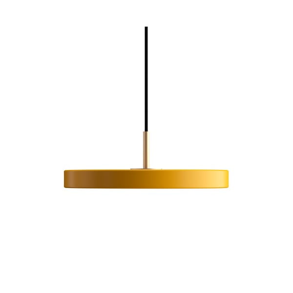 Kabantis šviestuvas geltonos spalvos LED su metaliniu gaubtu ø 31 cm Asteria Mini – UMAGE-image-3