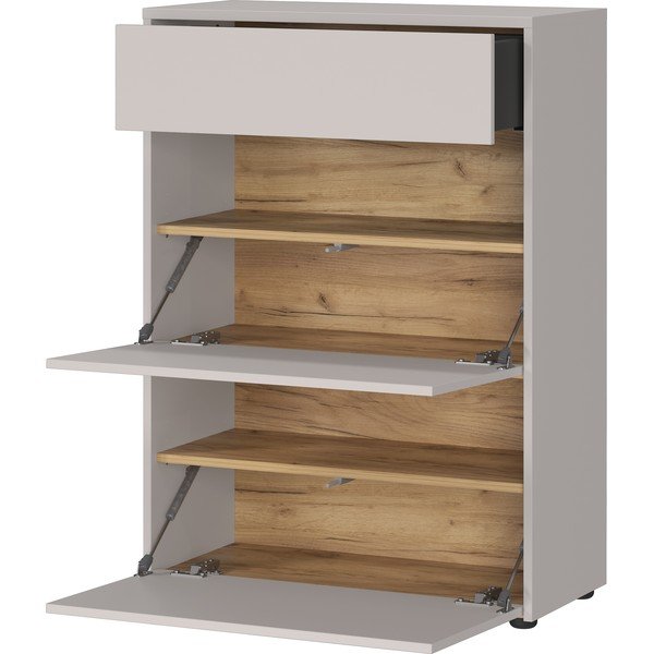 Kreminės spalvos matinis spintelė 70x99x34 cm Binetto – Germania-image-2