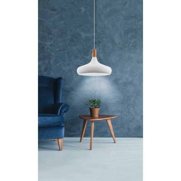 Kabantis šviestuvas baltos spalvos ø 40 cm su metaliniu gaubtu SABINAR – EGLO-image-1