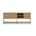 Žema šoninė spintelė natūralios spalvos iš ąžuolo 195x80 cm Vedrana – Kave Home