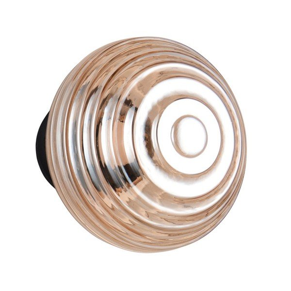 Gintarinės spalvos iš stiklo sieninė lempa LED USB ø 15,5 cm Earl – Reality