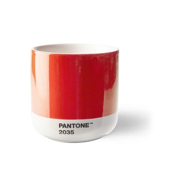 Raudonos spalvos iš porceliano puodelis kapučino 175 ml Red 2035 – Pantone