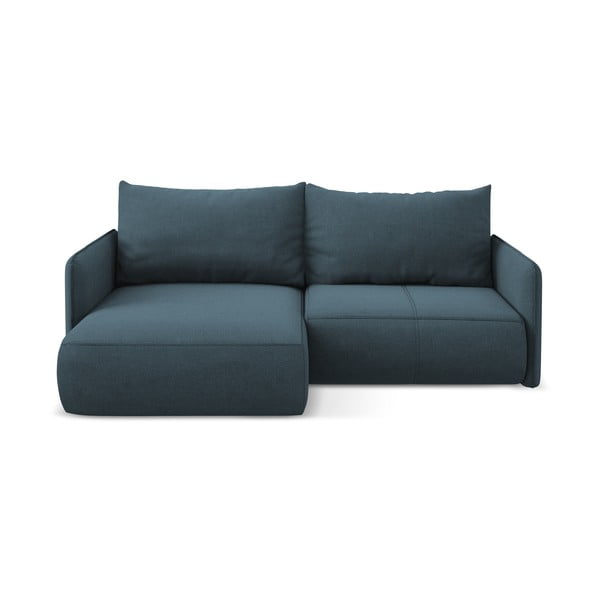 Mėlynos spalvos sulankstoma/su sandėliavimo vieta kampinė sofa (su kairiuoju kampu) Nanea – Makamii