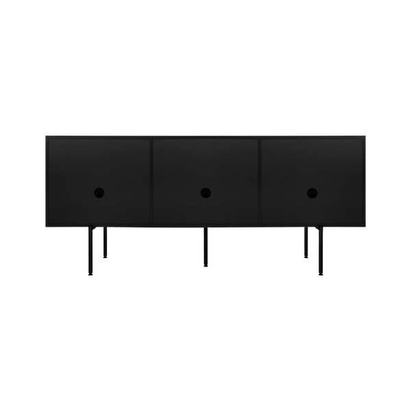 Juodos spalvos TV spintelė 180x79x50 cm Bau – noo.ma-image-4