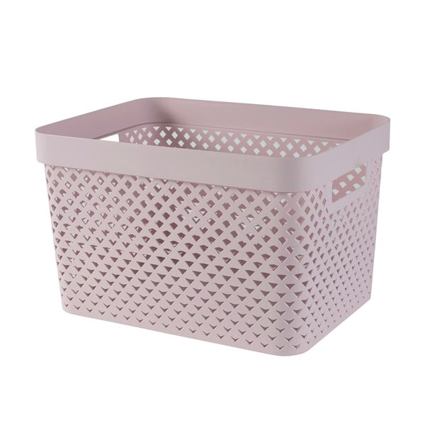 Šviesiai rožinės spalvos iš plastiko daiktadėžė 35,5x26x22 cm Pure – Curver