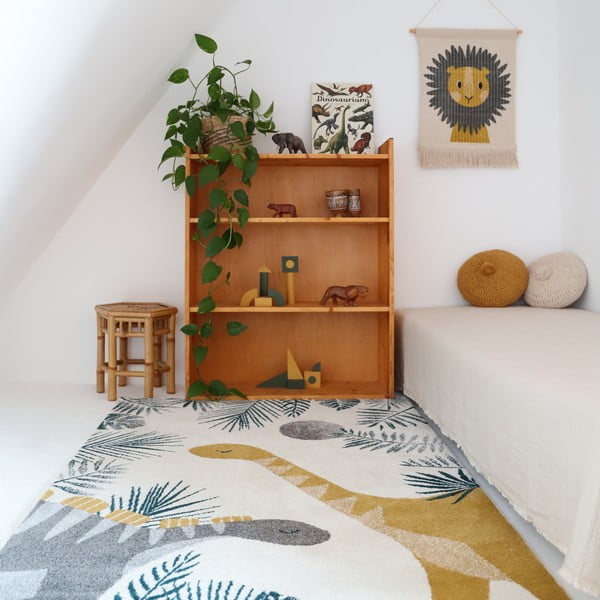 Smėlio spalvos vaikiškas kilimas 170x120 cm Sensaku - Nattiot-image-2