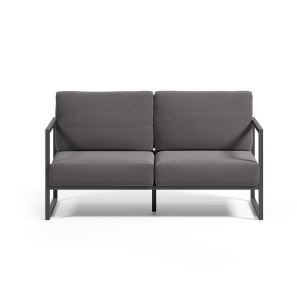 Tamsiai pilkos spalvos iš aliuminio sodo sofa Comova – Kave Home