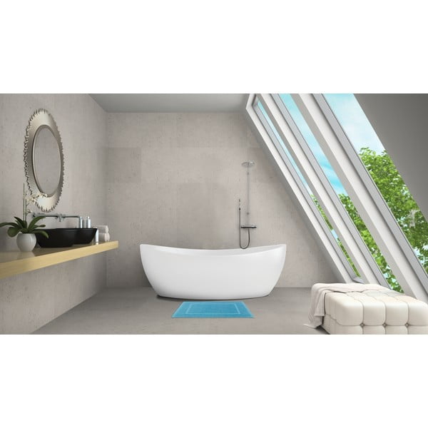 Mėlynas tekstilinis vonios kambario kilimėlis 40x60 cm Zen - Allstar-image-1