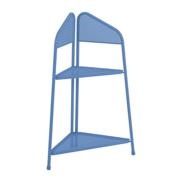 Mėlyna metalinė kampinė balkono lentyna ADDU MWH, aukštis 100 cm
