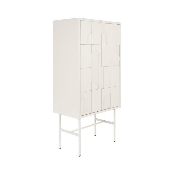 Šviesiai pilkos spalvos spintelė 70x140x40 cm Funk – White Label-image-1