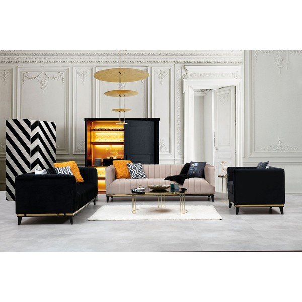 Sofa juodos spalvos 222 cm Bellino – Artie-image-1
