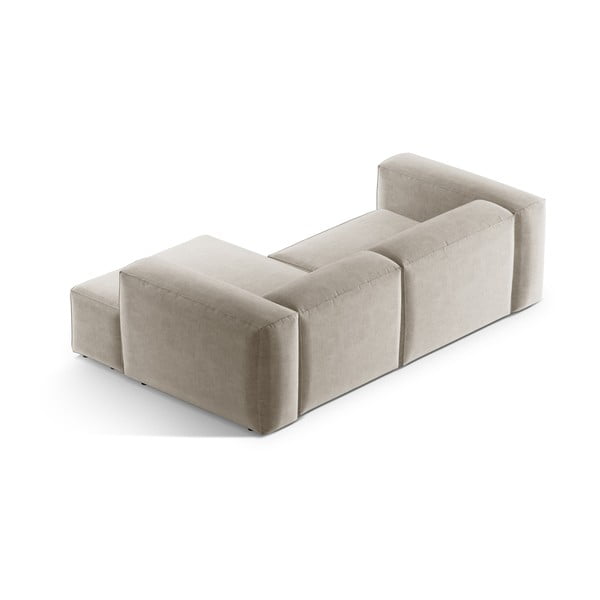 Smėlio spalvos kampinė sofa (su dešiniuoju kampu/su gultu) Bergamo – Cosmopolitan Design-image-4