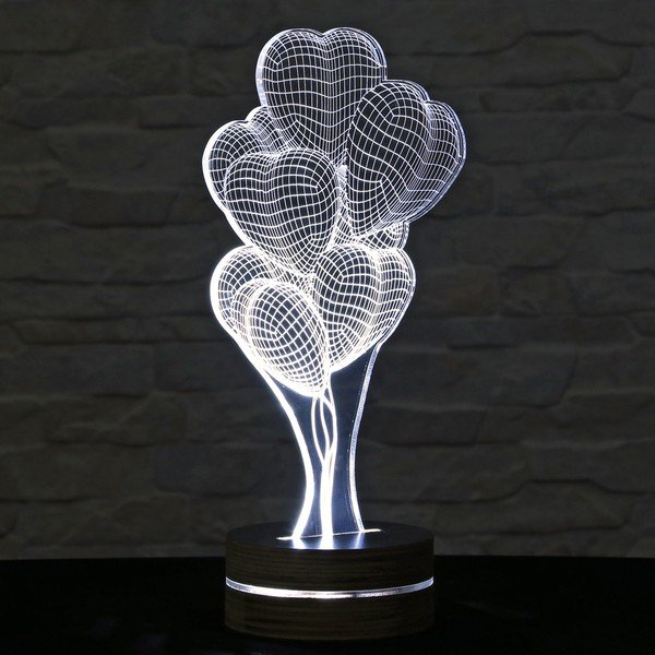 3D stalinis šviestuvas "Heart Ballons-image-2
