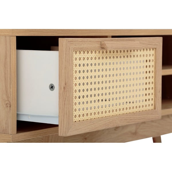 TV spintelė natūralios spalvos iš ąžuolo 128x47 cm Bridget – Støraa-image-1