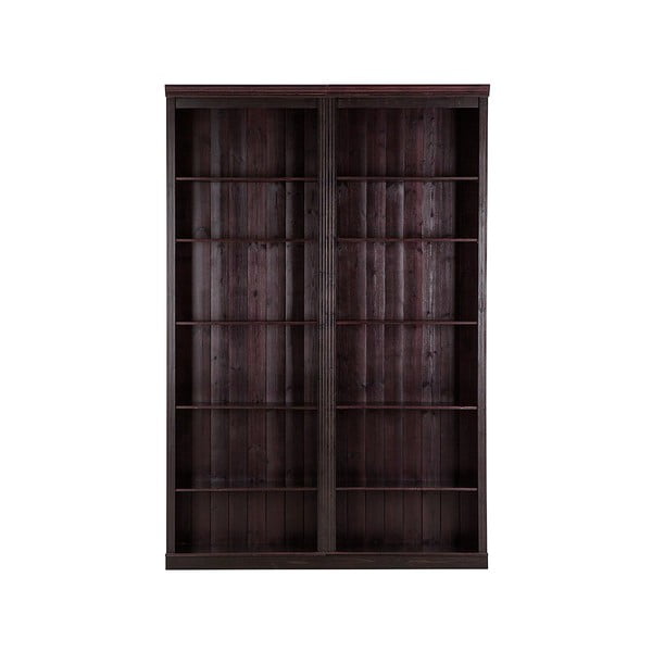 Iš pušies masyvo knygų spinta  rudos spalvos 148x223 cm Anita – Støraa