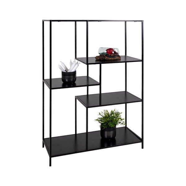 Juoda knygų lentyna House Nordic Vita Shelf, 80 x 120 cm-image-3