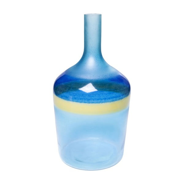Mėlyno stiklo vaza "Kare Design Blue River", aukštis 47 cm