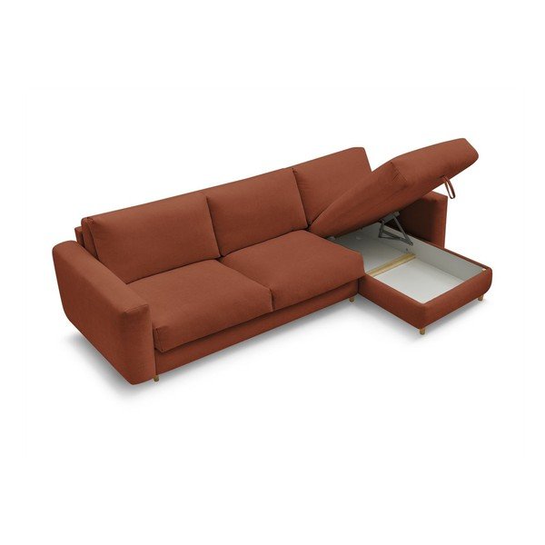Oranžinės spalvos kampinė sofa Nouveau Cocoone – Bobochic Paris-image-3