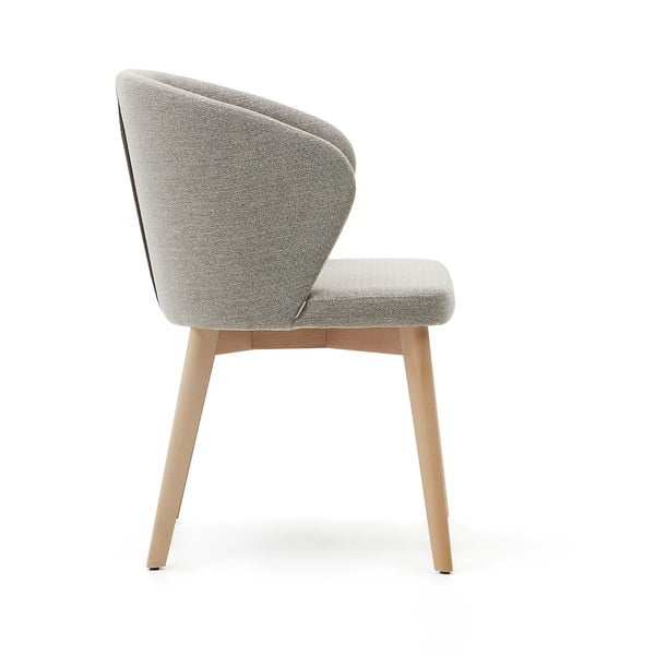 Smėlio spalvos iš audinio valgomojo kėdė Darice – Kave Home-image-3