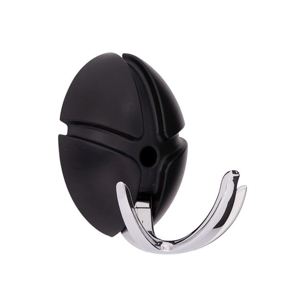 Sieninis juodos spalvos/blizgios sidabrinės spalvos iš plastiko kablys Tick – Spinder Design-image-1