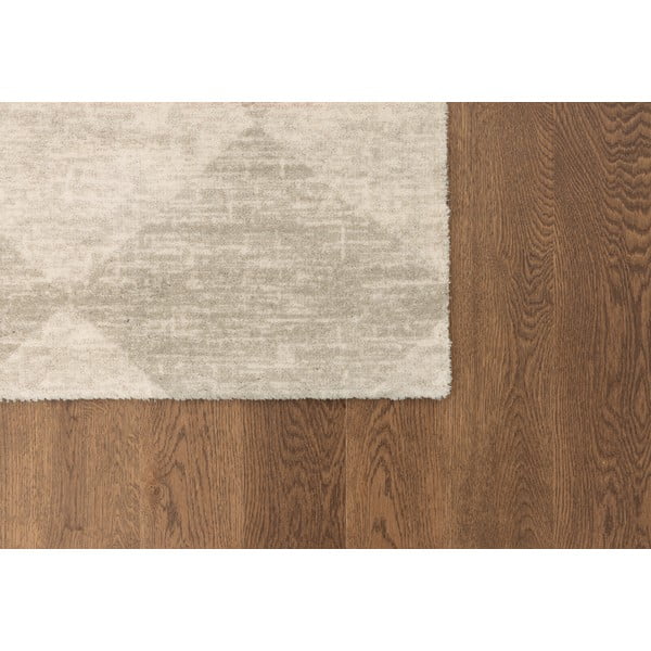 Smėlio spalvos iš vilnos kilimas 133x190 cm Agnus Checkered – Agnella-image-4