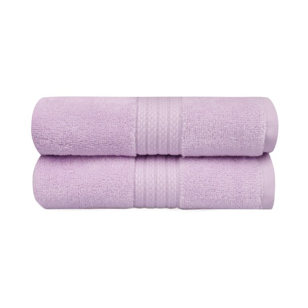 2 violetinių vonios rankšluosčių rinkinys "Mira", 90 x 50 cm