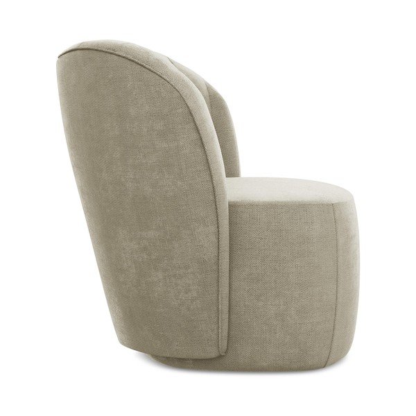 Smėlio spalvos krėslas iš šenilinio audinio Keloa – Makamii-image-2