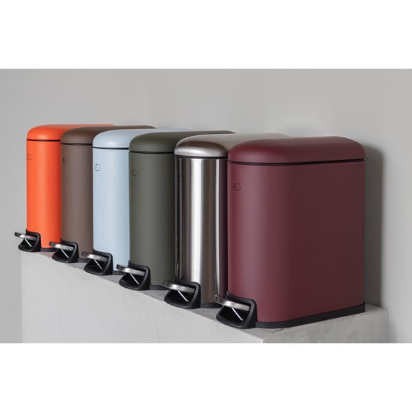 Tamsiai violetinės spalvos iš metalo šiukšliadėžė su pedalu 5 l Mini Walther – Mette Ditmer Denmark-image-4