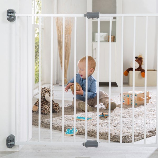 Iš metalo durų barjeras baltos spalvos – Roba-image-1