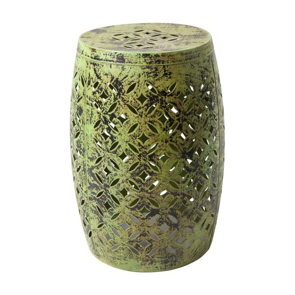 Žalias metalinis rankomis dažytas stalas RGE Nour, ⌀ 30 cm