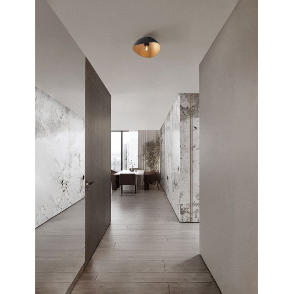 Matinės juodos spalvos/auksinės spalvos iš metalo lubinis šviestuvas Opsi – Nova Luce-image-1