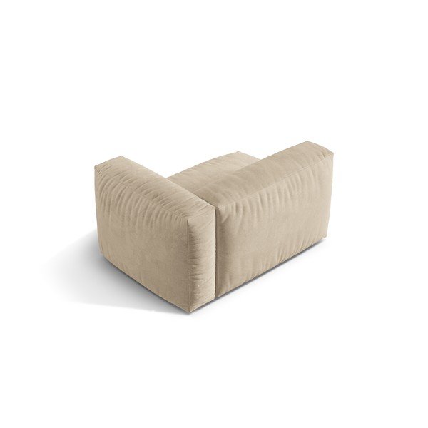 Smėlio spalvos iš velveto modulinė sofos dalis (su dešiniuoju kampu) Martina – Micadoni -image-3