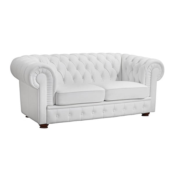 Balta odinė sofa "Max Winzer Bridgeport", 172 cm