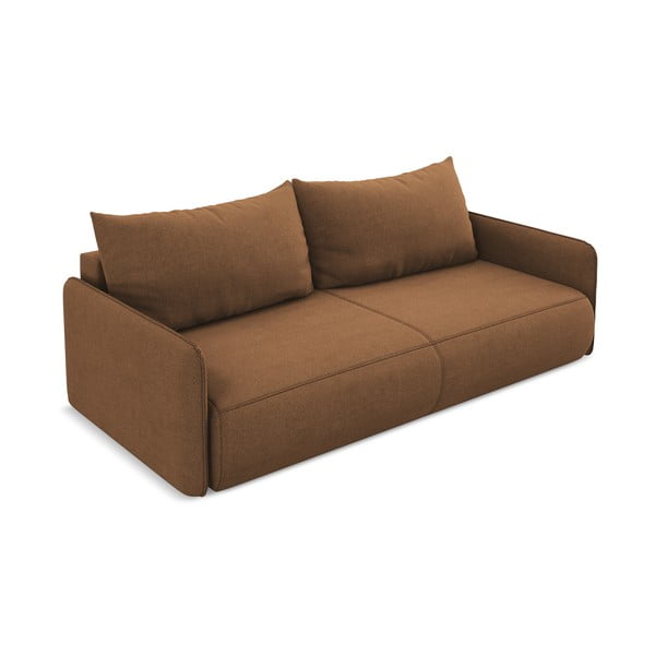 Oranžinės spalvos sulankstoma/su sandėliavimo vieta sofa 216 cm Nanea – Makamii-image-4