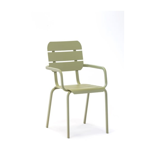 Metalinės sodo kėdės žalios spalvos 4 vnt. Alicante – Ezeis