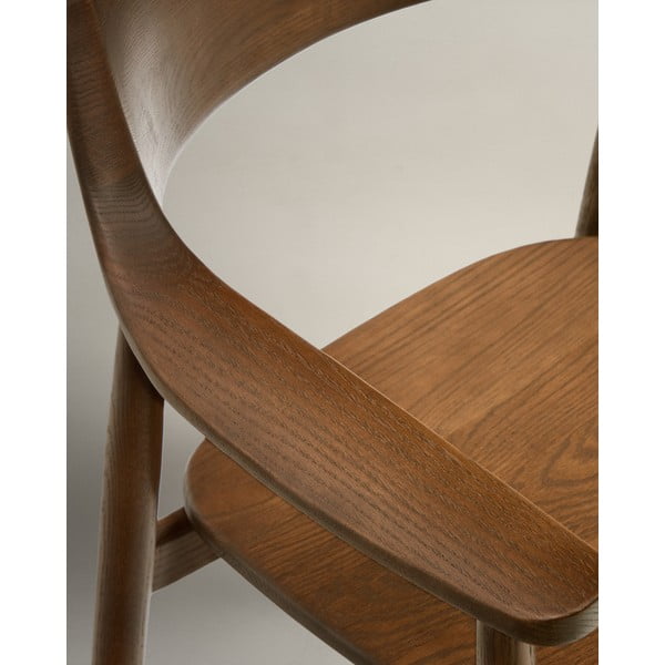 Rudos spalvos iš ąžuolo masyvo valgomojo kėdė Fondes – Kave Home-image-2