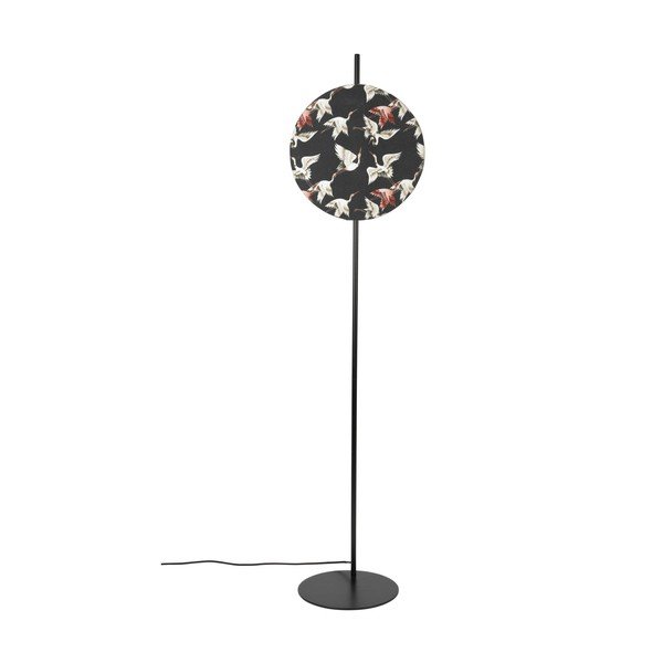 Pastatomas šviestuvas juodos spalvos (aukštis 158 cm) su tekstiliniu gaubtu Jaylee – White Label