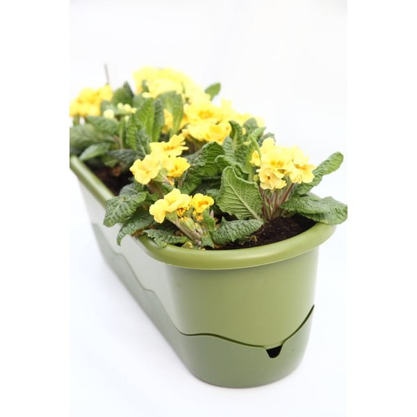 Žalias savaiminio laistymo vazonas Plastia Mareta, 80 cm ilgio-image-2