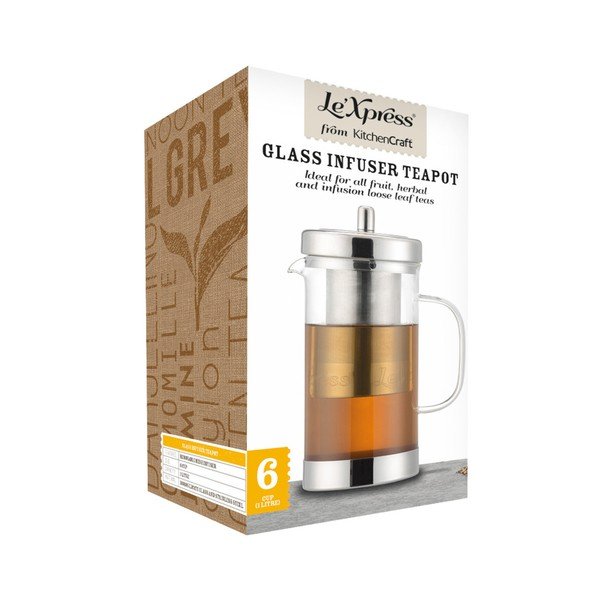 Arbatinukas su nerūdijančio plieno sieteliu "Kitchen Craft", 1000 ml-image-2