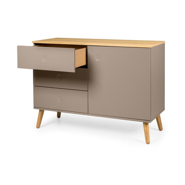 Žema šoninė spintelė rudos spalvos iš ąžuolo 109x79 cm Dot – Tenzo-image-3